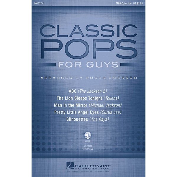 Hal Leonard Classic Pops for Guys (Collection) TTBB arranged by Roger Emerson