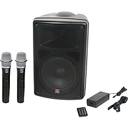Open Box Galaxy Audio TQ8-24HHN Traveler Quest 8 TQ8 Battery Powered PA Speaker With 2 Receivers And Two Handheld Microphones Level 2  190839554413