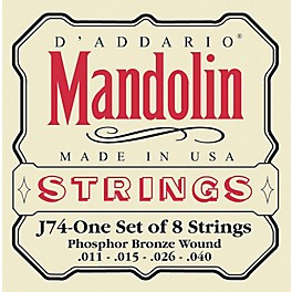 D'Addario J74 Phosphor Bronze Medium Mandolin Strings