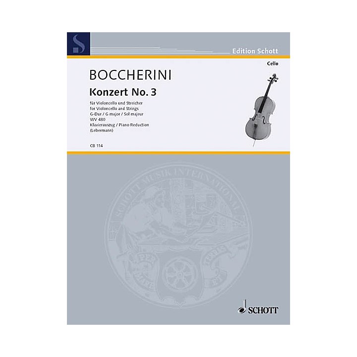 Schott Concerto No. 3 in G Major (Cello and Basso Continuo) Schott ...