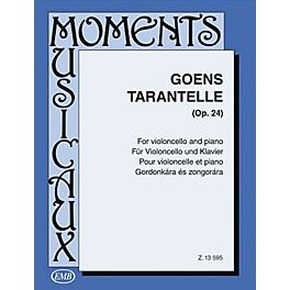 Editio Musica Budapest Tarantelle, Op. 24 (Cello and Piano) EMB Series Composed by Daniel van Goens