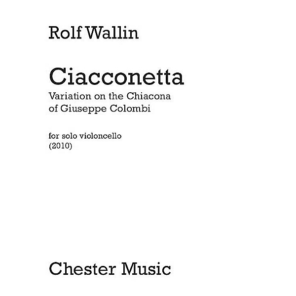 Chester Music Ciacconetta - Variation on the Chiacona of Giuseppe Colombi Music Sales America Series Softcover