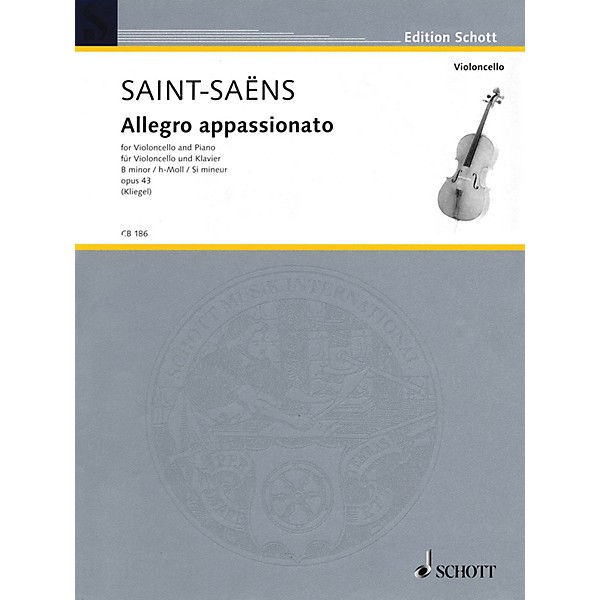 Schott Allegro Appassionato in B Minor, Op. 43 (for Cello and Piano) String Series