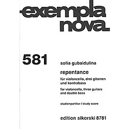 Sikorski Repentance (for Cello, 3 Guitars and Double Bass) Ensemble Series Softcover Composed by Sofia Gubaidulina