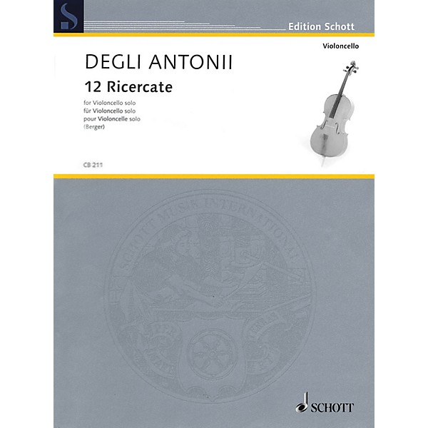 Schott 12 Ricercate (Solo Cello) String Series