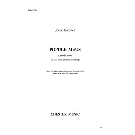 Chester Music Popule Meus: A Meditation Music Sales America Series Softcover Composed by John Tavener