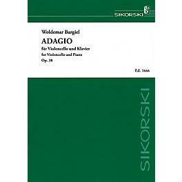 Sikorski Adagio, Op. 38 (Violoncello and Piano) String Series Softcover Composed by Woldemar Bargiel