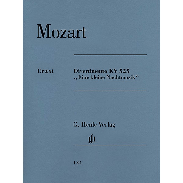 G. Henle Verlag Divertimento K525 Eine kleine Nachtmusik Henle Music by Mozart Edited by Wolf-Dieter Seiffert