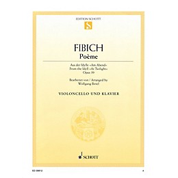 Schott Poème (for Cello and Piano) Misc Series