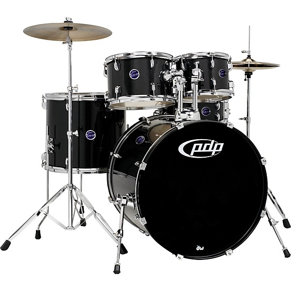 Clearance PDP by DW Encore 5-Piece Drum Kit with Hardware and Cymbals Black