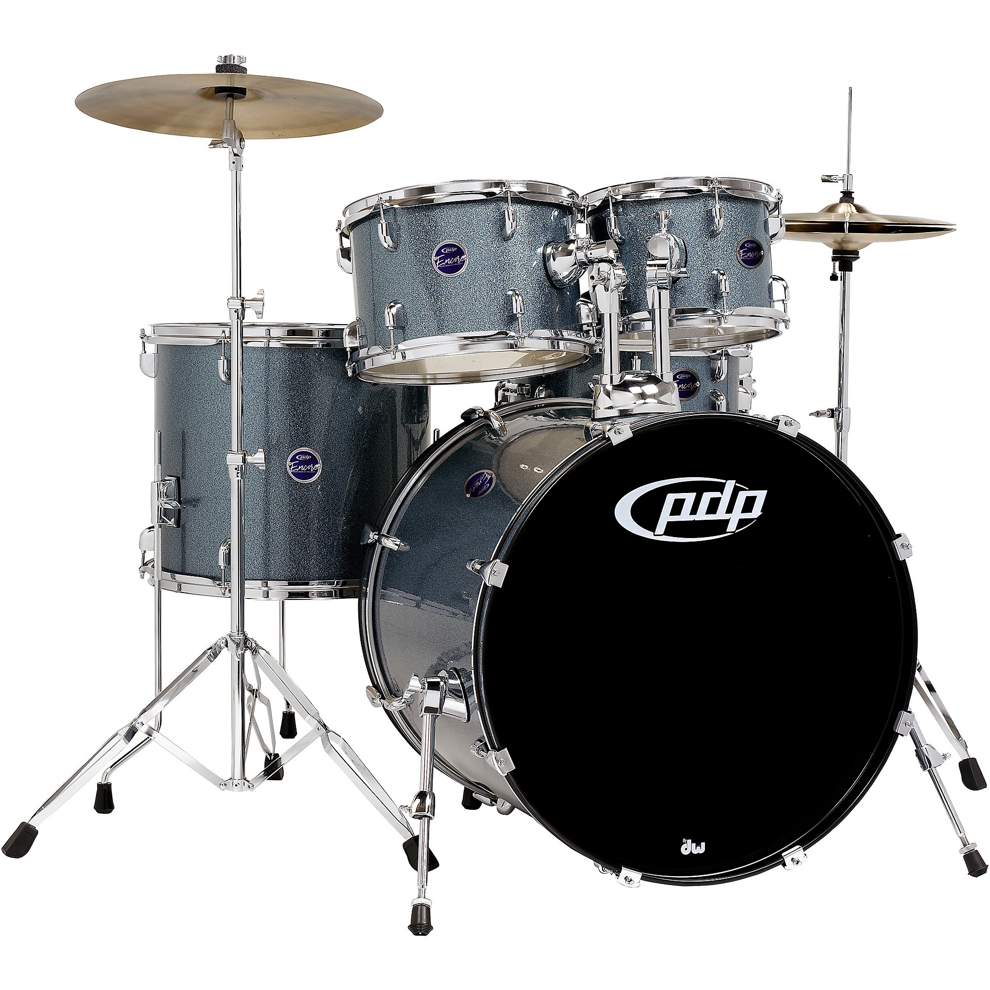 PDP by DW Encore 5-Piece Drum Kit with Hardware and Cymbals Azure
