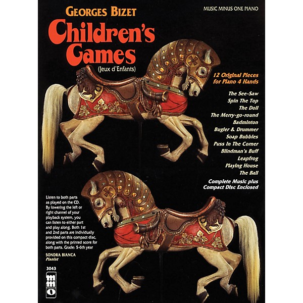 Nektar Georges Bizet - Children's Games (Jeux d'Enfants) Music Minus One Softcover with CD by Georges Bizet