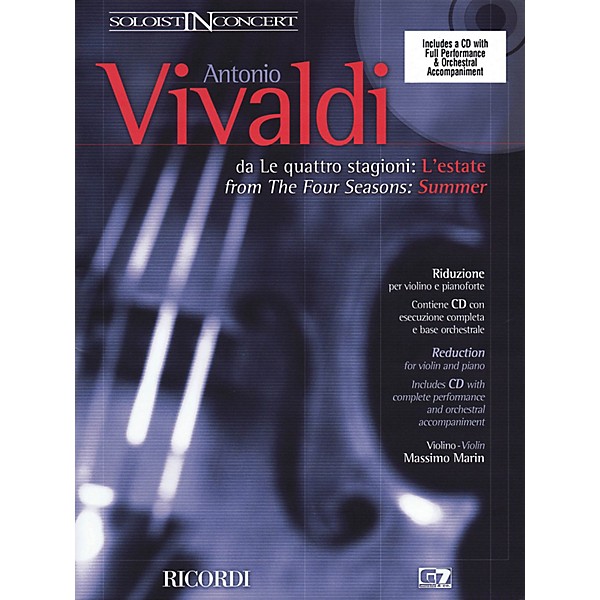Ricordi Concerto in G Minor L'estate (Summer) from The Four Seasons RV315, Op.8 No.2 String by Antonio Vivaldi