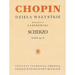 PWM Scherzo in B Flat Minor for Piano PWM Softcover by Frederic Chopin Edited by Ignacy Jan Paderewski