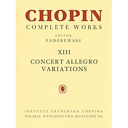 PWM Concert Allegro Variations (Chopin Complete Works Vol. XIII) PWM Series Softcover