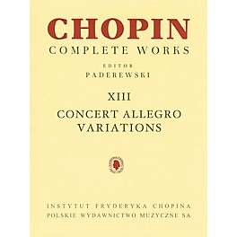 PWM Concert Allegro Variations (Chopin Complete Works Vol. XIII) PWM Series Softcover