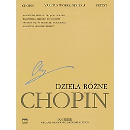 PWM Various Works for Piano, Series A (Chopin National Edition 12A, Volume XII) PWM Series Softcover