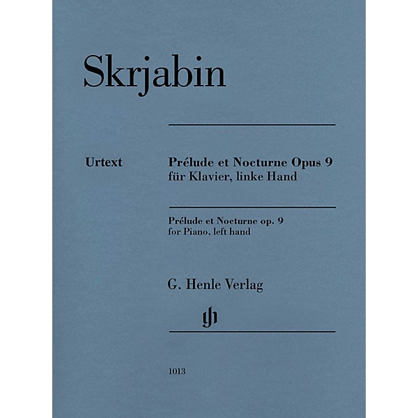 G. Henle Verlag Prélude et Nocturne, Op. 9 Henle Music Folios Composed by Alexander Scriabin Edited by Valentina Rubcova