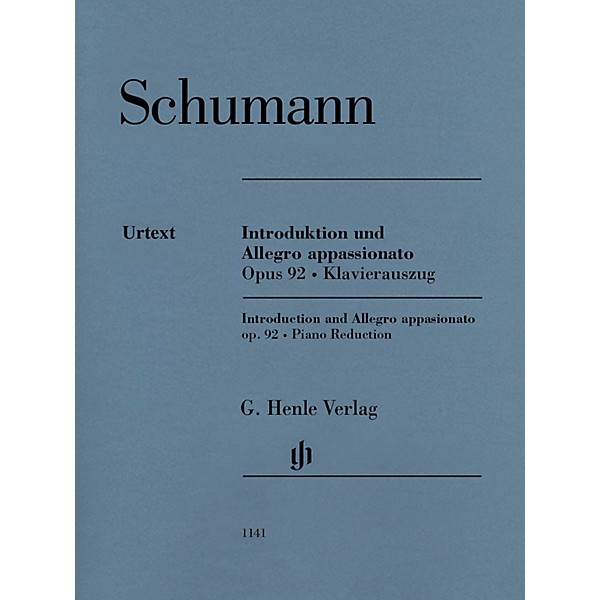 G. Henle Verlag Introduction and Allegro Appassionato for Piano and Orchestra, Op. 92 Henle Music Softcover by Schumann