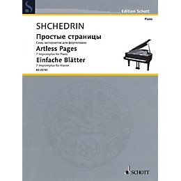 Schott Artless Pages (Seven Impromptus Piano) Schott Series