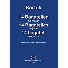 Editio Musica Budapest 14 Bagatelles, Op. 6 EMB Series Composed by Béla Bartók
