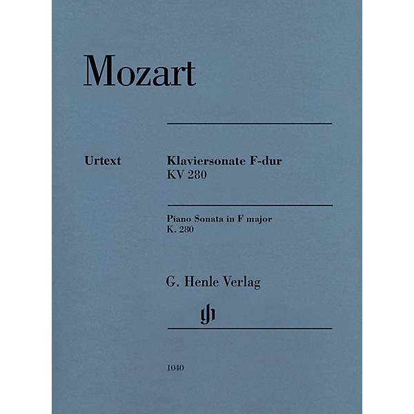 G. Henle Verlag Piano Sonata in F Major K280 (189e) Henle Music Folios by Mozart Edited by Ernst Herttrich