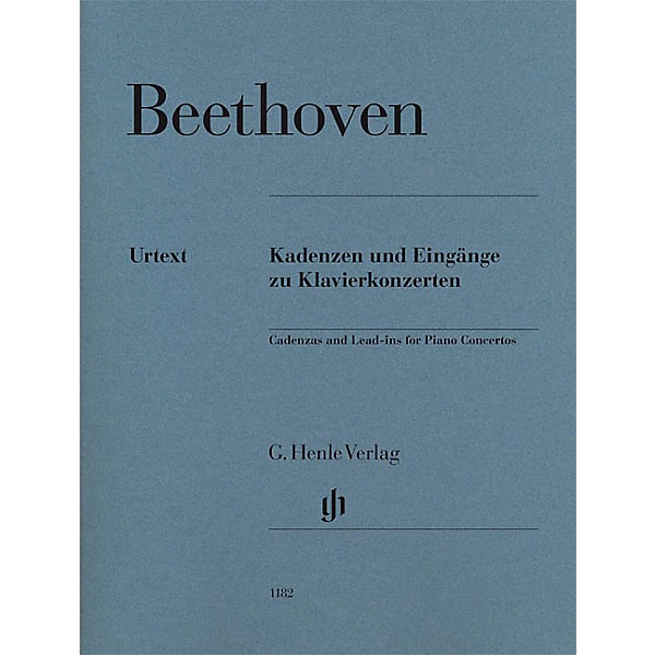 G. Henle Verlag Cadenzas and Lead-Ins for Piano Concertos Henle Music Softcover by Beethoven Edited by Klaus Schilde