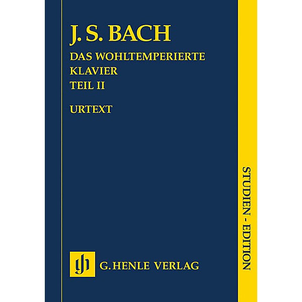 G. Henle Verlag The Well-Tempered Clavier, Part II BWV 870-893 Henle Study Score by Bach Edited by Ernst-Gunter Heinemann