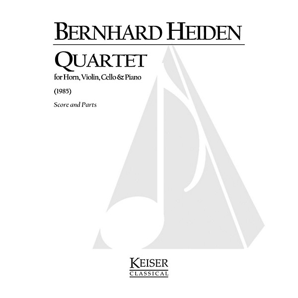 Lauren Keiser Music Publishing Quartet for Horn and Piano Trio LKM Music Series Composed by Bernhard Heiden