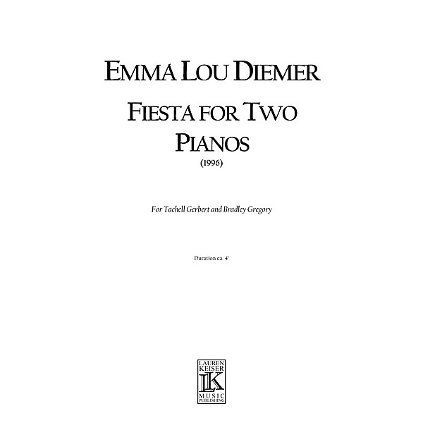 Lauren Keiser Music Publishing Fiesta for Two Pianos LKM Music Series