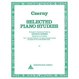 Boston Music Selected Piano Studies - Volume 1 Music Sales America Series Softcover