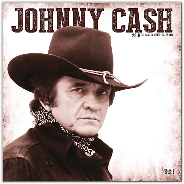 Browntrout Publishing Johnny Cash 2018 Wall Calendar