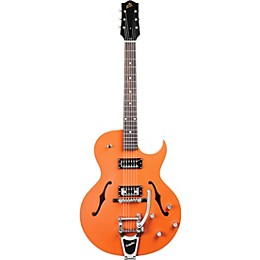 The Loar LH-306T Thinbody Archtop Cutaway Electric Guitar Orange