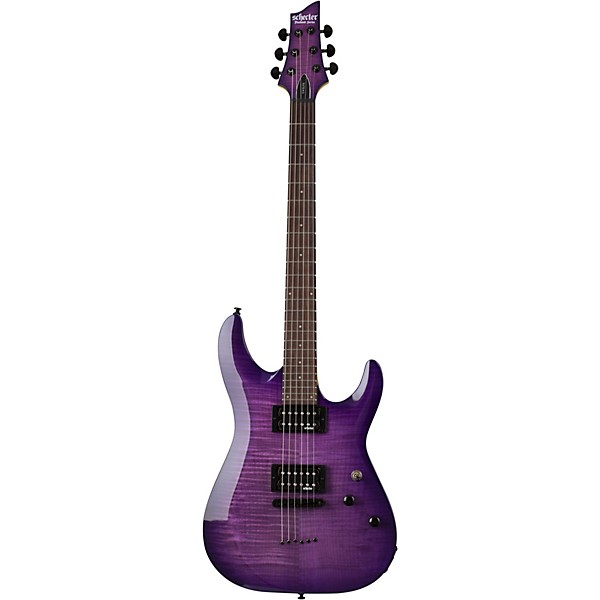 Schecter Guitar Research C-6 Elite Electric Guitar Transparent Purple Burst