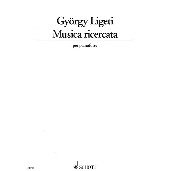 Schott Musica ricercata Schott Series Softcover