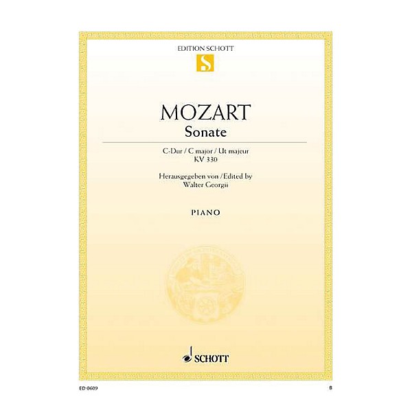 Schott Sonata No. 10 in C Major, KV 330 Schott Series