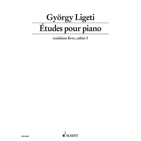 Schott Études pour Piano - Volume 3, Part 1 Schott Series