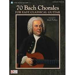 Cherry Lane 70 Bach Chorales for Easy Classical Guitar Easy Guitar Series Softcover Audio Online