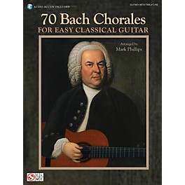 Cherry Lane 70 Bach Chorales for Easy Classical Guitar Easy Guitar Series Softcover Audio Online