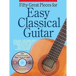 Music Sales Fifty Great Pieces for Easy Classical Guitar Guitar Series Softcover with CD