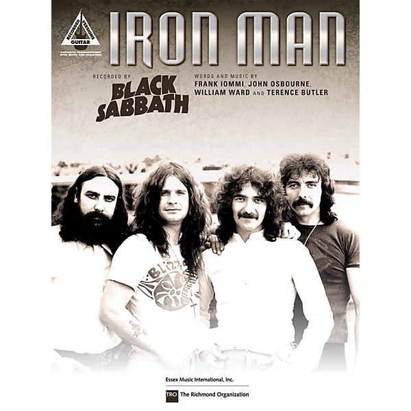 Hal Leonard Iron Man Guitar Sheet Series Performed by Black Sabbath