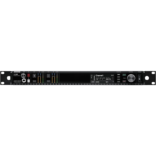 Shure Axient Digital AD4DNP Dual-Channel Receiver (Receiver Only)-Band 1-Black Band 1 Black