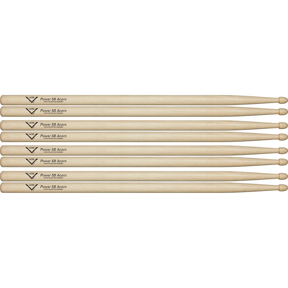 UPC 641652001139 product image for Vater Power 5B Acorn Drum Sticks Buy 3, Get 1 Free Value Pack  Wood | upcitemdb.com