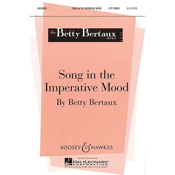 Boosey and Hawkes Song in the Imperative Mood 2-Part composed by Betty Bertaux