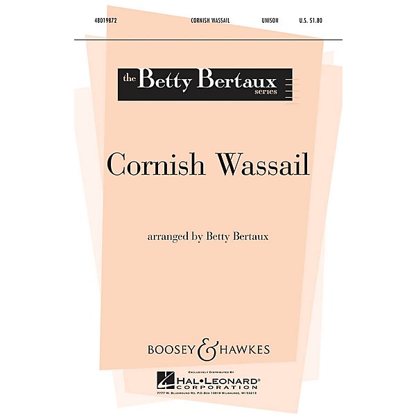 Boosey and Hawkes Cornish Wassail (Betty Bertaux Series) UNIS arranged by Betty Bertaux
