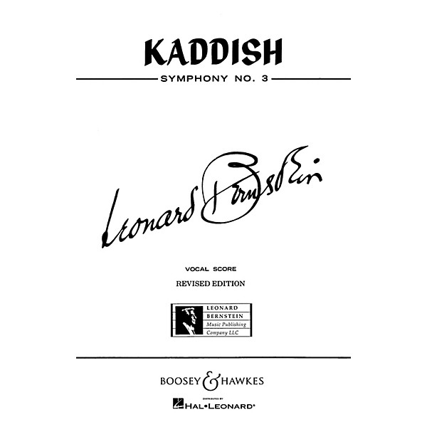 Boosey and Hawkes Kaddish (Symphony No. 3) (Orchestra, Chorus, Boys' Choir, Speaker and Sop Solo) Vocal Score by  Bernstein
