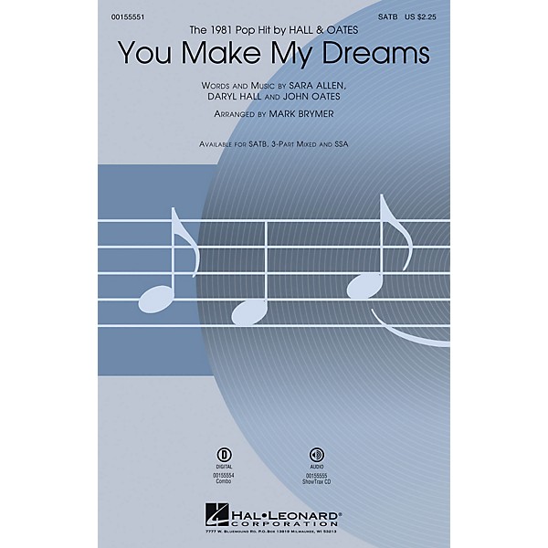 Hal Leonard You Make My Dreams SATB by Hall & Oates arranged by Mark Brymer
