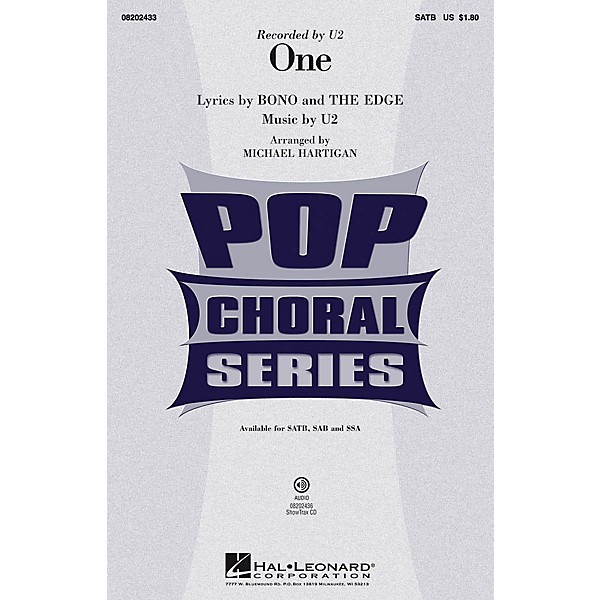 Hal Leonard One SSA by U2 Arranged by Michael Hartigan