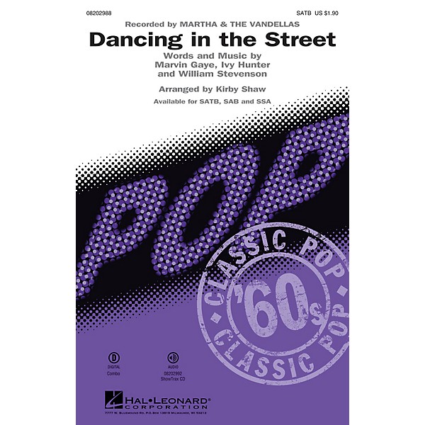 Hal Leonard Dancing in the Street SAB by Martha & The Vandellas Arranged by Kirby Shaw