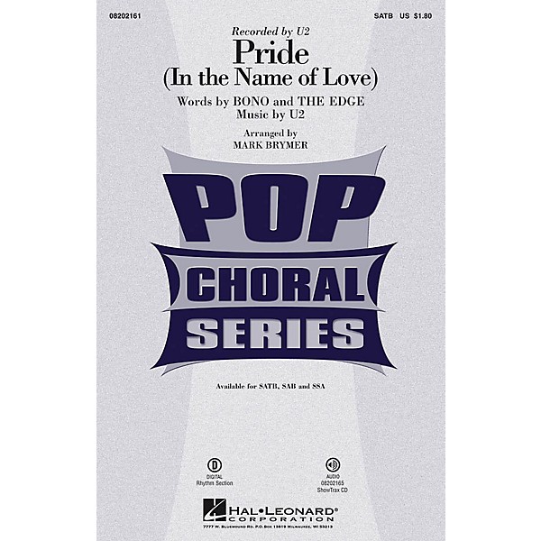 Hal Leonard Pride (In the Name of Love) ShowTrax CD by U2 Arranged by Mark Brymer